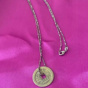Gold Coin Pendant Necklace - Classic  Jewelry unisex money coin